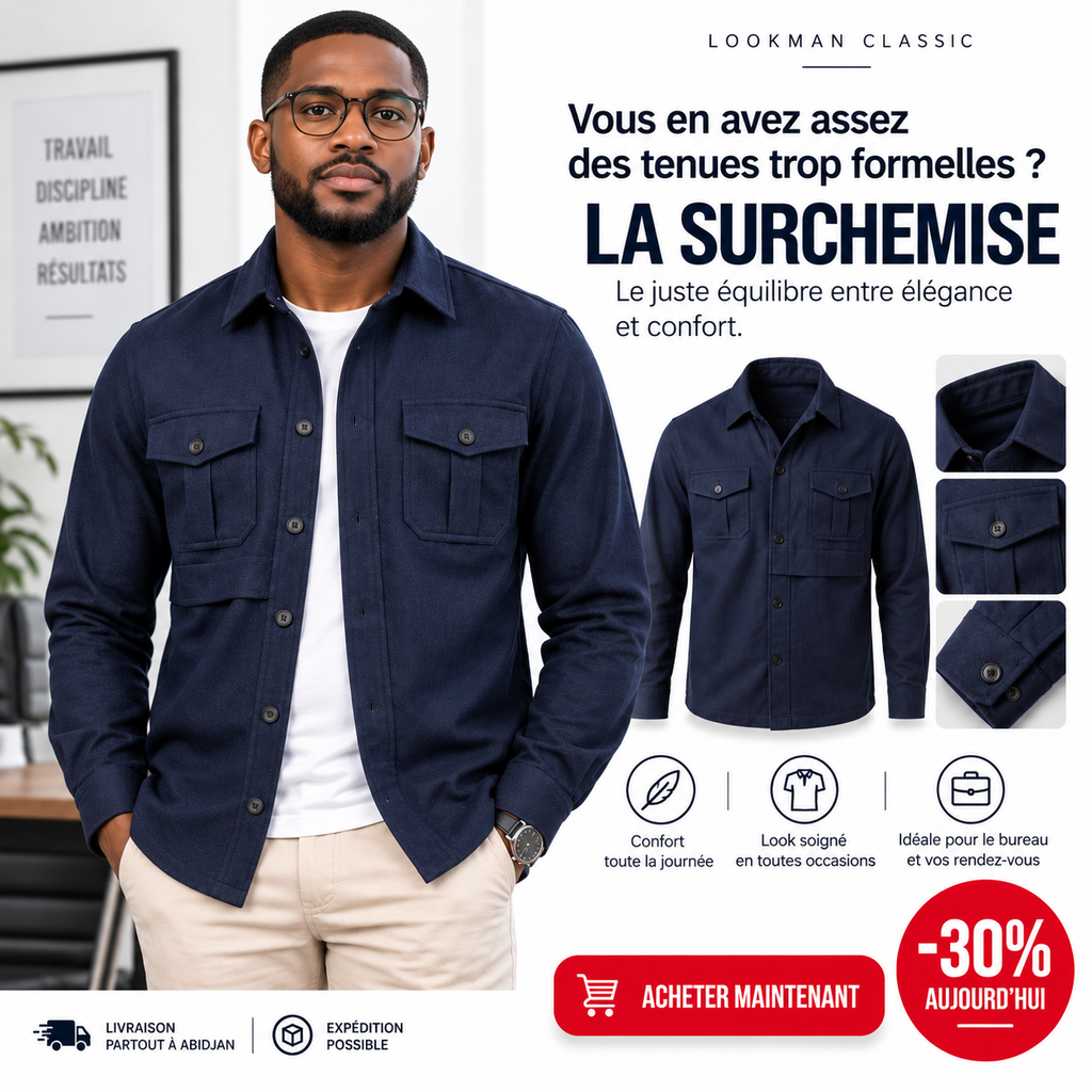 Surchemise LOOKMAN Classic — L’élégance qui transforme votre tenue -30%