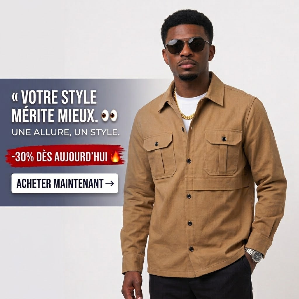Lookman Classic | Surchemise Premium Sable 🤎 | -30% de Réduction
