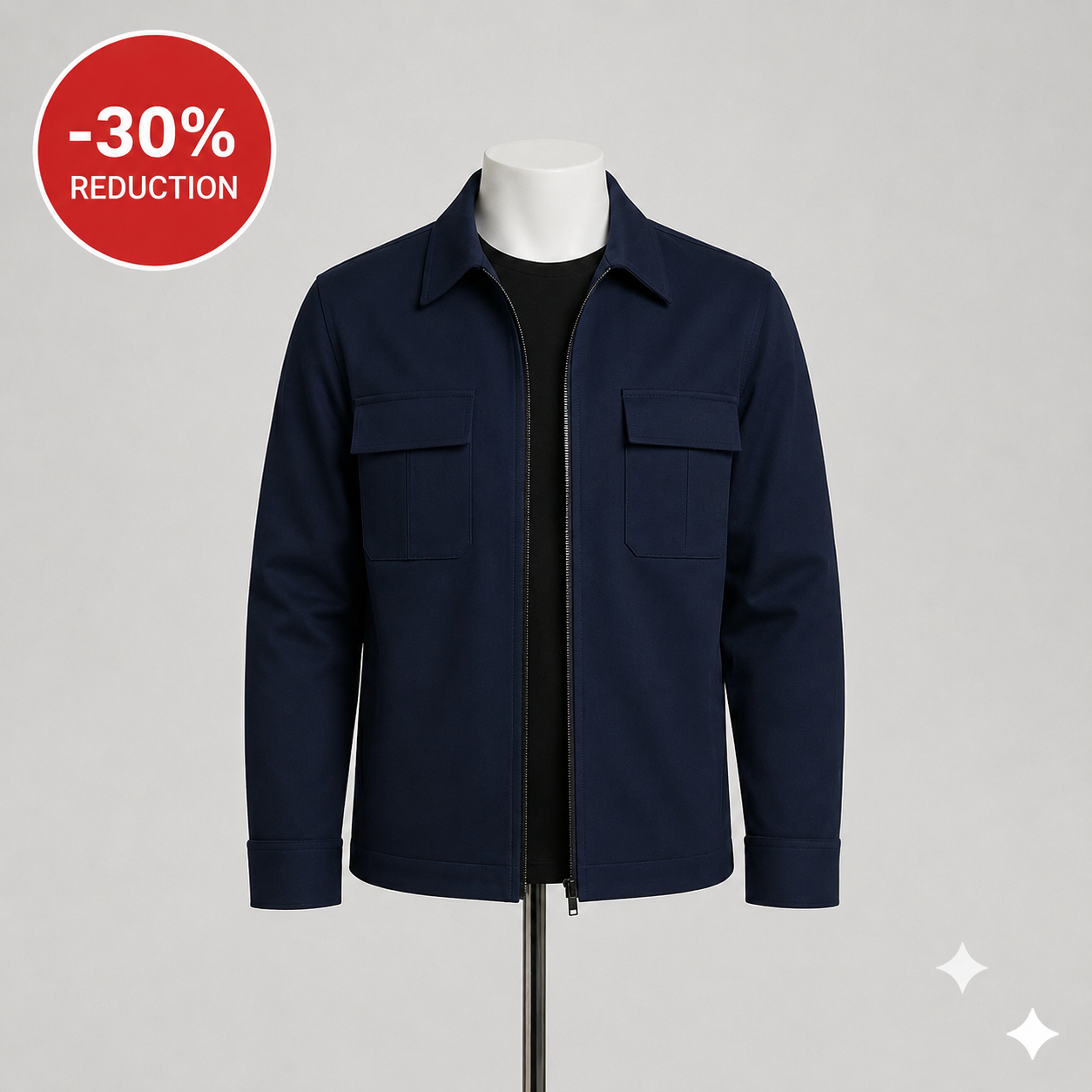 SURCHEMISE BLEU NUIT – ÉLÉGANCE & CONFORT À -30 %