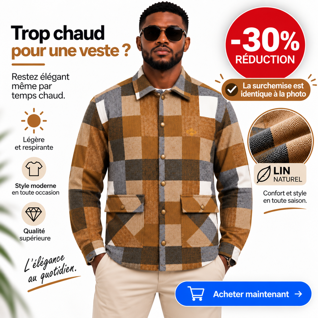 🟤 Lookman Classic | Surchemise en Lin Premium | -30% 🔥
