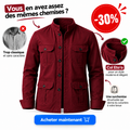 Surchemise Rouge Bordeaux Col ETO’O — -30% 🔥